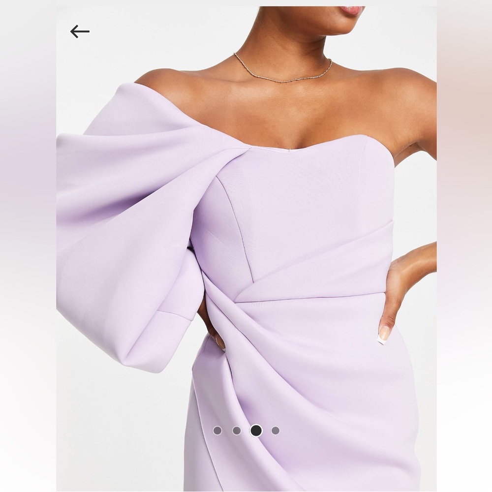 ASOS Petite Lilac One-Shoulder Dress